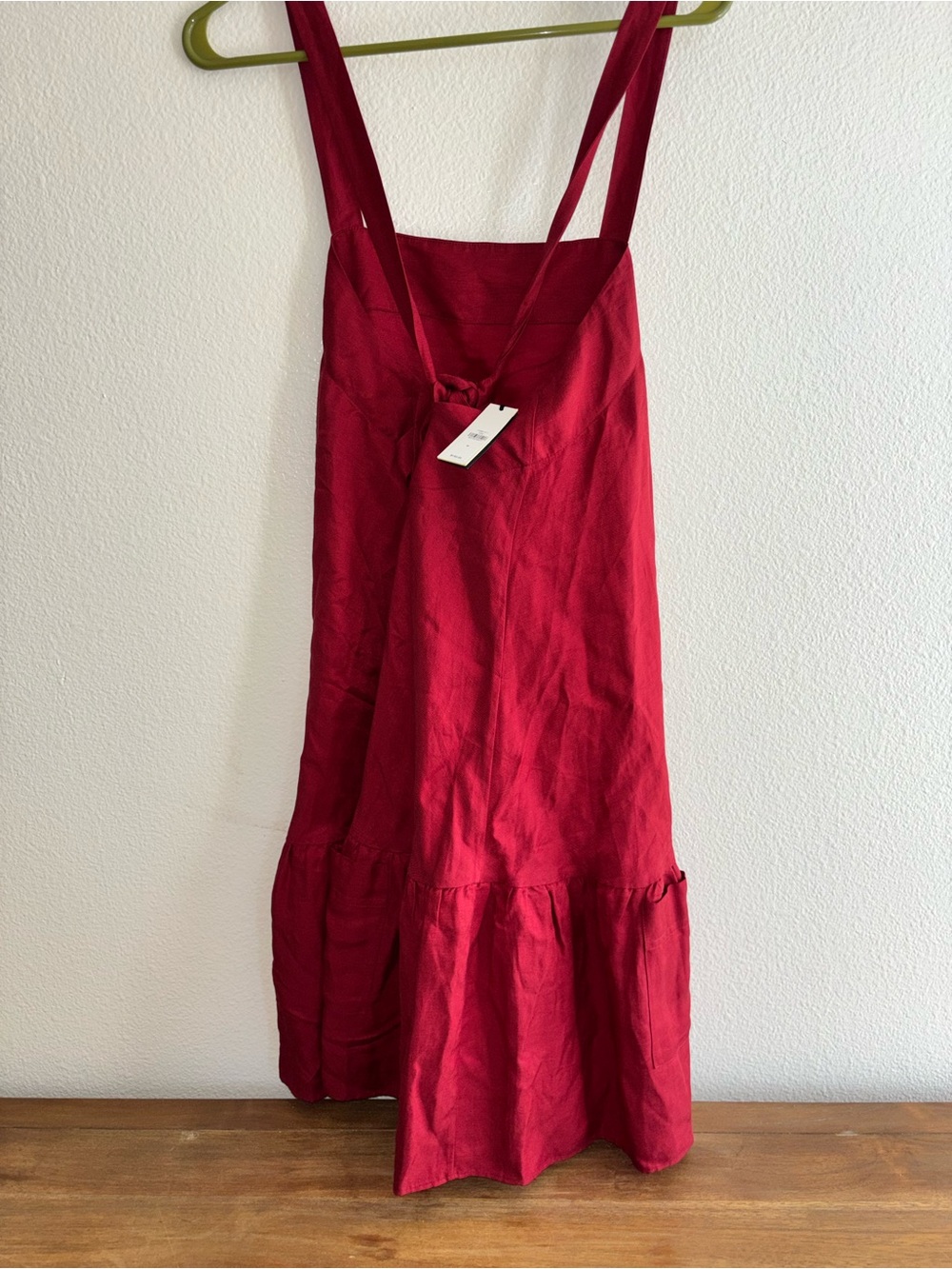 Viscose-Linen Flounce-Hem Mini Dress size M - Picture 5 of 7